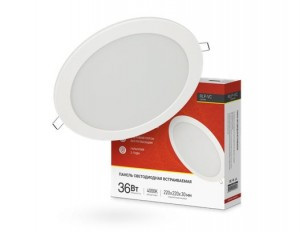 ASD/inHome св-к встр. св/д даунлайт RLP-VC 36W(2880lm) 4000K 4K d=220(178) круг белый IP40 0097