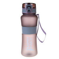 SILAPRO MAX Бутылка спортивная с замком, ELDERBERRY-ULTIMATE GREY, 600мл, РС, силикон