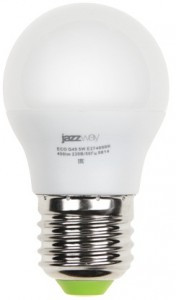 Jazzway Шар G45 E27 5W(400Lm) 4000K 4K матовая PLED-ECO-G45 .1036988A