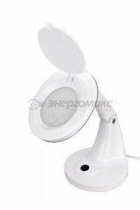 Rexant лупа настольная малая 3Х+доп.12Х, подсветка 48 св/д, белая, (31-0245)