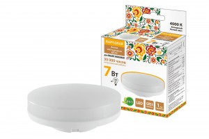 TDM GX53 7W(560lm) 4000K 4K GX53-7Вт-230В-4000К-Э 75x26 Народная (10!) SQ0340-1520