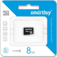 Флеш-карта (памяти) MicroSDHC 8GB Class10 SmartBuy без адаптера