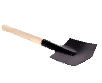 Лопатка автомобильная металлическая крашеная