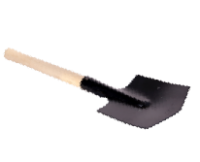 Лопатка автомобильная металлическая крашеная