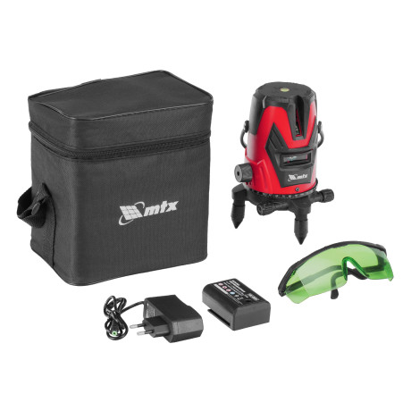 Лазерный уровень MXL GREEN, 30 м, зеленый луч, акк. Li 2400 mAh, сумка, резьба 5/8" MTX