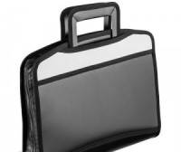 Папка портфель Attache черный серая вставка с выдв ручками 331731