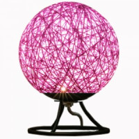 APEYRON Ночник св/д из ротанга 220V 2W 6 диодов 3200K 200lm 15x15x18см фиолетовый 12-79