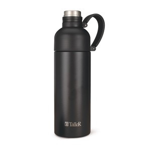 Термос узкое горло 0,5л матовое покрытие, силикон ручка, нерж. сталь, черный TalleR TR-98182