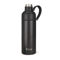 Термос узкое горло 0,5л матовое покрытие, силикон ручка, нерж. сталь, черный TalleR TR-98182