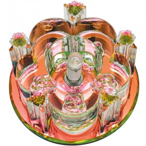 Fametto DLS-F122-3001 G4 св-к встр. Fiore стекло 100(50)x70 кристалл, прозрачный/радужный