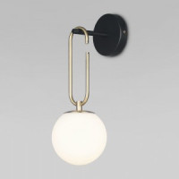 Eurosvet св-к настенный Е27 1x40 Вт 150х150х425 металл черный/белый мат./латунь Riche 70143 a060835