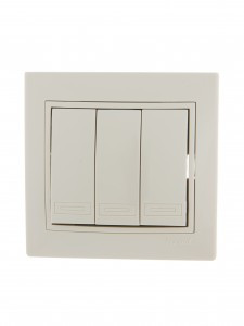 Lezard Мира выкл. СУ 3 кл. 10А крем. (корпус PC) 701-0303-109