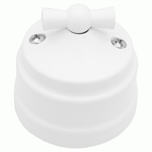 Bylectrica РЕТРО выкл. (поворотный) ОУ 2 кл. 10А белый (корп. ABS) А510-2292