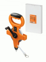 TDM Мерная лента, 50м x 13мм, стальное полотно, штык для фиксации"Рубин" SQ1018-0402