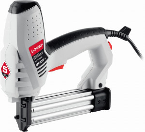 Пистолет ЗУБР скобозабивной, регулятор силы удара, скоба: 15-25мм, гвоздь: 15-30мм, 2000Вт