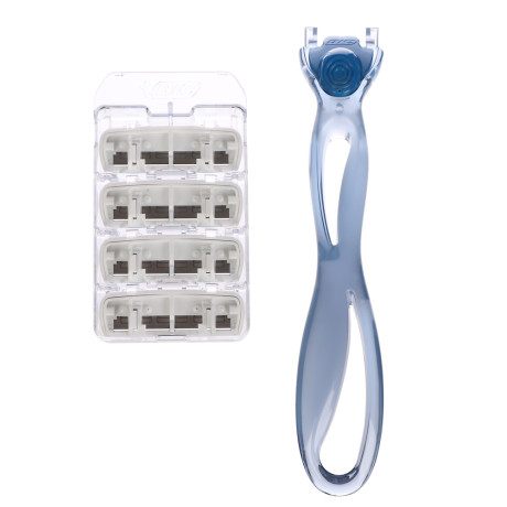 Станок для бритья женский, BIC SOLEIL CLICK + 4 сменных кассеты, пластик