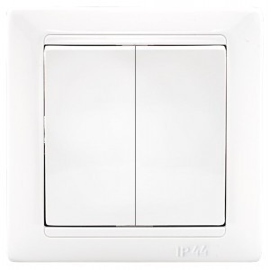Bylectrica СТИЛЬ выкл. 2 кл. СУ IP44 белый, (С510-829)