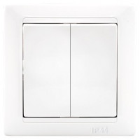 Bylectrica СТИЛЬ выкл. 2 кл. СУ IP44 белый, (С510-829)