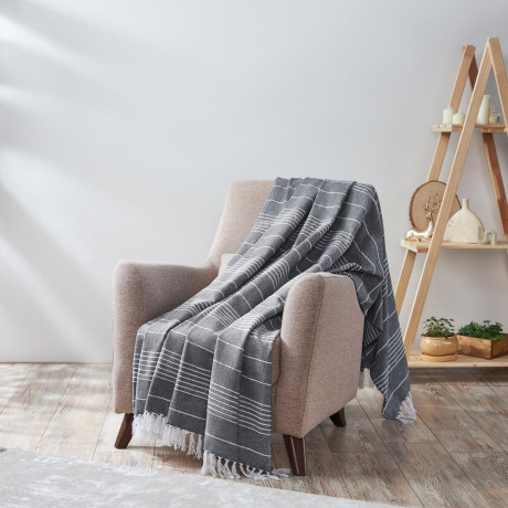 PROVANCE Нэви Плед хлопок 140х200см, синий