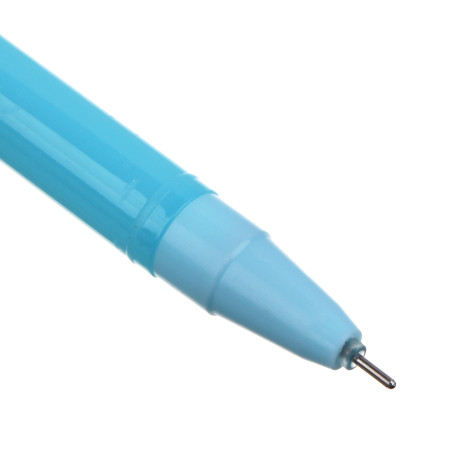 Ручка гелевая синяя, с наконечником в форме головы зайчика, 4 цвета