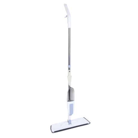 Швабра с распылителем и смен. насадкой тм VETTA, ручка 118см нерж.cталь, насадка микрофибра 41x12см
