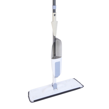 Швабра с распылителем и смен. насадкой тм VETTA, ручка 118см нерж.cталь, насадка микрофибра 41x12см