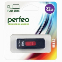 Флэш-диск USB 3.0 32Gb Perfeo Black S05 PF-S05B032