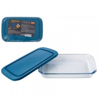 Форма д/запекания BELLISSIMO, 2,2л, 34,6*20,4*5,2см, пласт.крышка, боросилик.стекло, 103629 Mallony