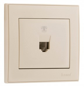 Lezard RAIN роз. телеф. СУ 1 мест. жемчужно-бел. металлик (корпус PC) 703-3030-137