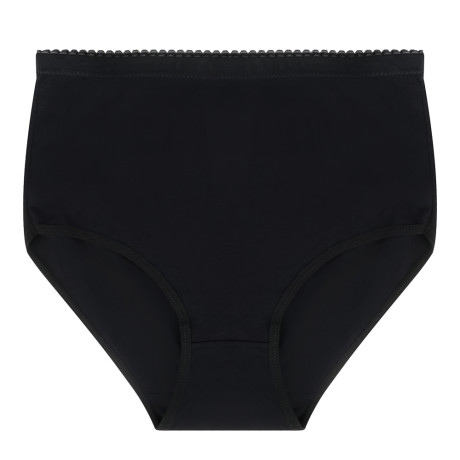 GALANTE Трусы женские макси с высокой талией, р.52, 95%хлопок, 5%спандекс, черный, НБ25-13