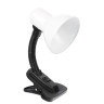 BY Светильник на прищепке, E27, 40 Вт, 230 В, гнущаяся ножка 10 см, шнур 75 см, белый