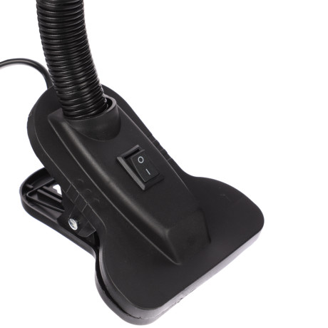 BY Светильник на прищепке, E27, 40 Вт, 230 В, гнущаяся ножка 10 см, шнур 75 см, белый