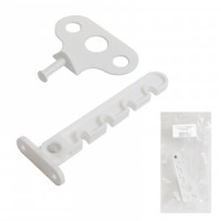 Ограничитель открывания окна (гребенка) белая Инд.упаковка+ШК (100) Кунгур