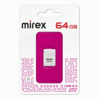 Флэш-диск USB 64Gb Mirex MINCA WHITE (ecopack)