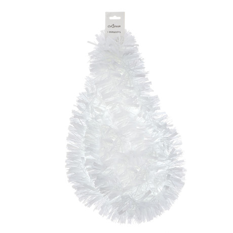 СНОУ БУМ Мишура 10x200см, ПЭТ, белая, 26-333