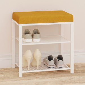 Банкетка Торонто 13S, каркас белый, сиденье горчичное, 47*30*49см, до 120кг БТ13СБГ под заказ ЗМИ