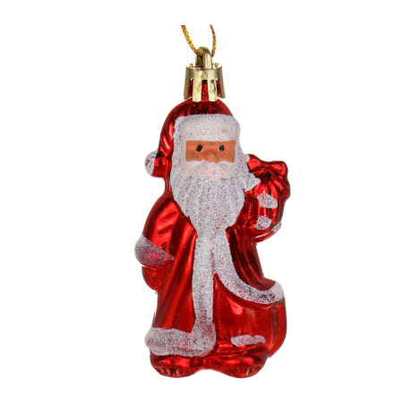 СНОУ БУМ Набор декоративных украшений "Дед Мороз" 2шт, 4x3x9см, пластик