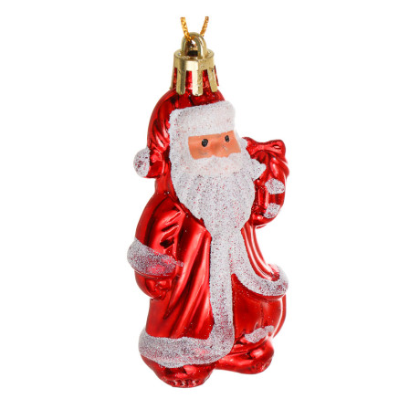 СНОУ БУМ Набор декоративных украшений "Дед Мороз" 2шт, 4x3x9см, пластик