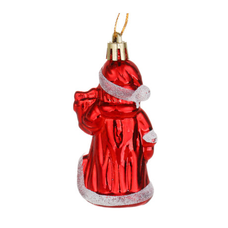 СНОУ БУМ Набор декоративных украшений "Дед Мороз" 2шт, 4x3x9см, пластик