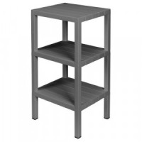 Этажерка 3 полки NATURE 384x330x725мм пластик серый 434286111 Бытпласт
