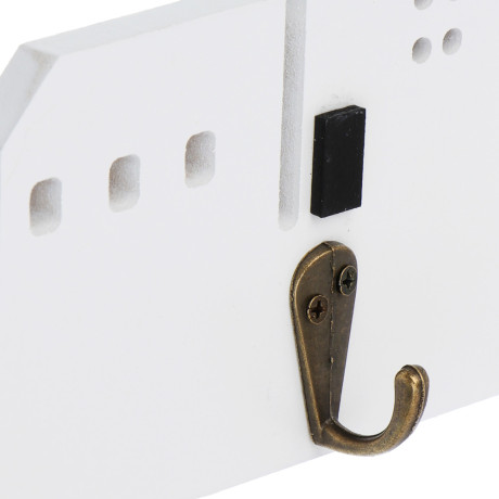 Ключница открытого типа, 3 крючка, 42x12см, МДФ, металл