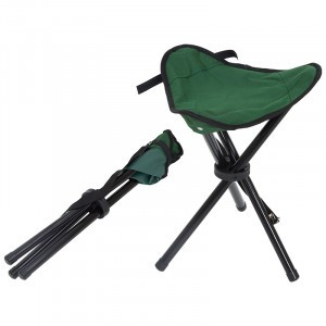 Стул складной 31х31х38см до 80кг зелен. (сталь 19мм/ПЭ 600D) DW-1001C треугольный Ecos 993074