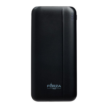 FORZA Аккумулятор мобильный, 10000мАч, 2xUSB-A, 1xUSB-C, 1xMicro-USB, ребристый, 10W, черный