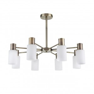 LUMION 8100/8C COMFI LN25 бронза/бел. мет./стекло люстра Е14 8x40W 220V MAVE