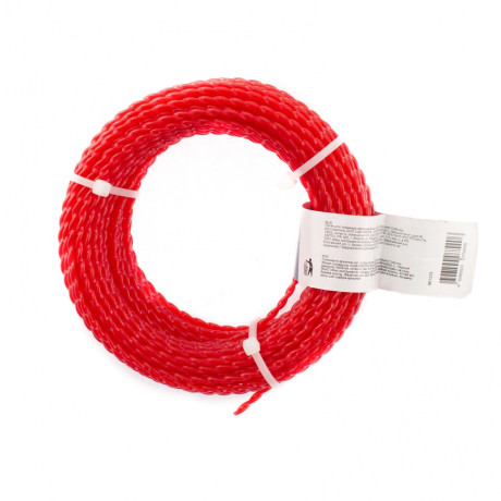 Леска для триммера овальная витая, 2.4 мм х 15 м, Сибртех