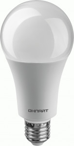 ОНЛАЙТ ЛОН A60/A70 E27 25W(2100Lm) 6500K 6K 124x60 ОLL-A70-25-230-6K-E27 61955