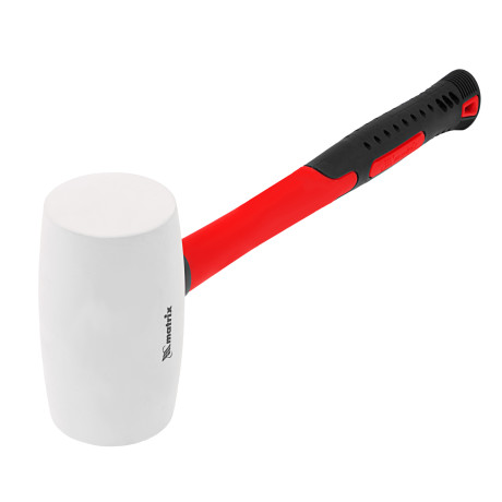 Киянка резиновая, 910 г, белая резина, фибергласовая рукоятка Matrix