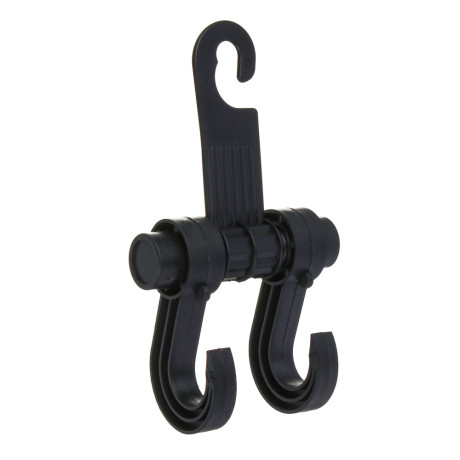 РОКОТ Вешалка-крючок на подголовник, два крючка, чёрный, 769045