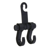 РОКОТ Вешалка-крючок на подголовник, два крючка, чёрный, 769045