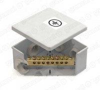 GREENEL Коробка распред. ОУ 85х85х40мм (уравн.потенц.-КУП) 6 гермовводов, шина, IP44 (60шт) GE41360